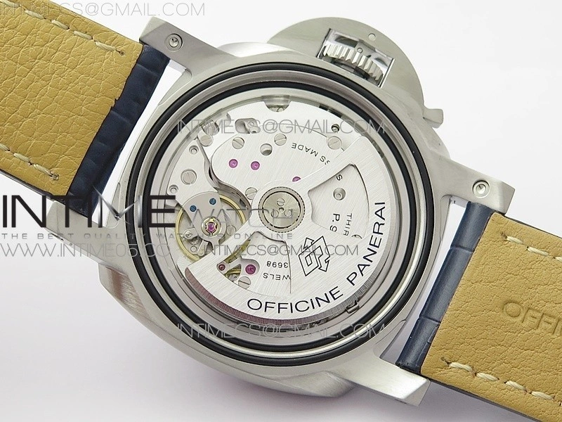 PAM1313 VSF 1:1 Best Edition Blue Dial on Blue Leather Strap P.9010 Clone